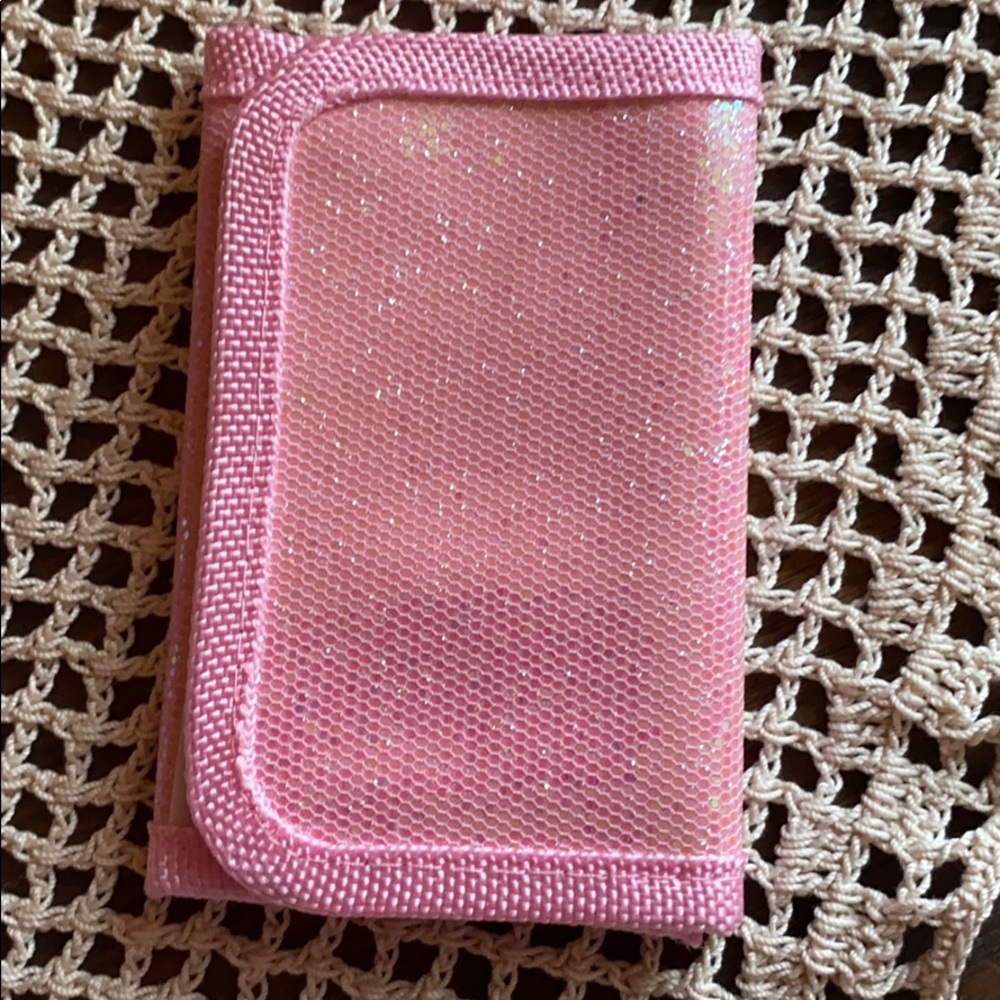 Sparkling Pink Velcro Wallet NEW
